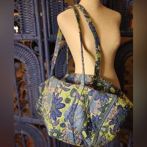 Vera Bradley Blue and Green Floral Travel Bag